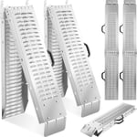 tectake Lastramp Björn, 2-pack, hopfällbara, 400kg lastkapacitet - 186 cm Silver