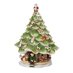 Villeroy & Boch Grand Sapin de Noël Avec Enfants Christmas Toys Memory Peint À La Main, Porcelain, Multicolor, 26.5 x 26.5 x 36 cm