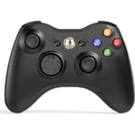 Trådlös handkontroll kompatibel med Xbox 360 2.4GHZ Gamepad Joystick (Svart)