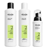 NIOXIN Scalp and Hair Thickening System 2 for Natural Hair with Progressed Thinning Trial Kit