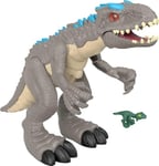 Imaginext Jurassic World Figurine Dinosaure Indominus Rex et Une Mini-Figurine vélociraptor, Jouet pour Enfant de 3 à 8 Ans, GMR16