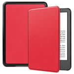 Kindle Touch 6&quot; (11th Gen 2022) Folio PU Leather Case Red