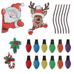 Rfm026+6 Wires Magnetism Christmas Car Refrigerator Decoration Reflective Bul UK