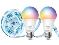 Tp-Link Tapo L530e(2-Pack), Smartpære, Wi-Fi, Metallisk, Hvit, Led, E27, Variabel