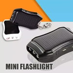 Mini Power Bank Multipurpose USB Battery Pack Solar Portable Charger Keychain