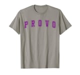 Provo UT Varsity Style Garden City Outline Purple T-Shirt