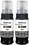 GI-53 GI53 Encre Compatible avec Canon GI-53 GI53 Bouteilles d'encre Multipack pour PIXMA G650 G550 (2-Pack,2 Noir)