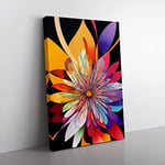 A Feisty Flower Canvas Print for Living Room Bedroom Home Office Décor, Wall Art Picture Ready to Hang, 76x50 cm (30x20 Inch) CAN3020-V1022-CK-49