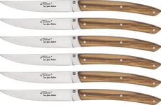 Laguiole Tradition Jean Dubost Le Thiers Knives Set Olive Wood 6 Pcs.