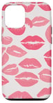 Coque pour iPhone 15 Pro Pink Lips Kiss Kisses Rouge à lèvres Coquette pour femme