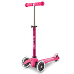 Kids Mini Foldable Pink Scooter with Helmet & Bell - Adjustable, Stylish & Safe