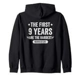 9 Year Wedding Anniversary Married Couples 9th Anniversary Zip Hoodie