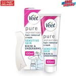 Veet Hair Removal Cream for Sensitive Skin 100ml Intimate Areas Bikini Line UK