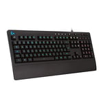 Logitech G G213 Prodigy Gaming Keyboard, LIGHTSYNC RGB Backlit Keys, Spill-Resistant, Customizable Keys, Dedicated Multi-Media Keys, QWERTY UK Layout - Black