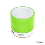 Haut-parleur Bluetooth Mini haut-parleur sans fil Crack LED Carte TF USB Subwoofer Portable MP3 Musique Colonne sonore pour PC Téléphone portable, Haut-parleur vert