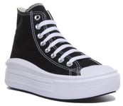 Converse 568497C In Black White Ct As Movie Elivated Sole Hi Size UK 3 - 8