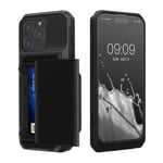 Case with Card Holder Compatible with Apple iPhone 15 Pro Hard Cover 