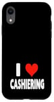 Coque pour iPhone XR I Love Cashiering – Cœur – Magasin d'emplois au détail Caisse enregistreuse