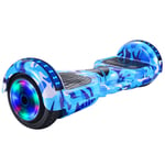 Scooter Électrique À Auto-équilibrage De 7 Pouces 2 avec Couverture de Boîtier de Coque de Lumière Et Musique Bluetooth (Bleu Camouflage)