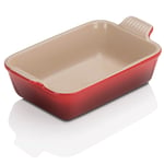 Le Creuset Stoneware Small Heritage Rectangular Roasting Dish - 19cm - Cerise