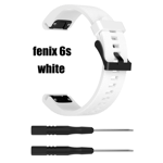 For Garmin Fenix 6 6s 6x 5 5s 5x Silicone Watch Band 20mm 22mm White