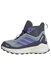 adidas Mixte Enfant Terrex Trailmaker 2 Mid Rain.rdy Chaussures de randonnée Basket, Magic Grey Semi Cobalt Blue Shadow Navy, 4 UK Child