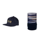 Bundle of BUFF® Senderismo Chill Trucker Cap Dister Navy Negra with Neckwear Polar Arky Navy One Size Adult