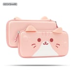 Geekshare-Nintendo Switch Case,Rangement Rigide Pour Switch Oled,Étui De Protection D'oreille De Chat Mignon Pour Switch Lite,Ns - Type Switch Pink Bag