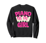 Music Lover Keyboard Pianist Funny Piano Girl Musician Gifts Sweatshirt