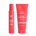 Wella Professionals Invigo Color Brilliance : Mousse Sans Rinçage Protectrice de Couleur pour Cheveux Colorés + Après-Shampoing Maintien de l'Éclat et Protection de la Couleur 200 ml + 200 ml