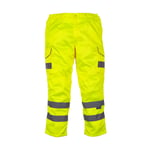 Yoko Hi vis polycotton cargo trousers - Hi vis Yellow - 38 Long