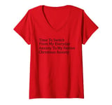 Womens Time To Switch From My Everyday Anxiety Festive Christmas V-Neck T-Shirt