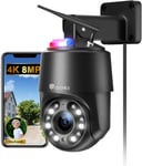 4K 8Mp 16X Zoom Optique Caméra Surveillance Wifi Extérieure Avec Auto Balayage/Suivi/Zoom,2.4/5Ghz Wifi Ip Ptz Camera Détection Humains/Véhicules/Animaux, 60M Vision De Nuit (Noir)