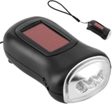 Lampe de Poche Rechargeable à énergie Solaire à Manivelle, Torche à Dynamo D'urgence à LED Rechargeable à énergie Solaire pour Camping en Plein Air