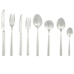 Salter COMBO-8794 Winslow 88 Piece Cutlery Set - Stainless Steel Silverware, Service for 12 People, Includes Knives, Forks, Teaspoons, Soup Spoons, Serving Spoons and Dessert Cutlery
