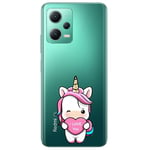 Coque Redmi NOTE 12 5G licorne coeur kawaii I love you