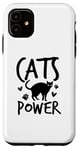 Coque pour iPhone 11 Cats Power - Amoureux des chats