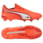 PUMA King Ultimate Fg/ag Unlimited - Glowing Red/vit/red Fire Dam, storlek 40