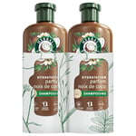 Herbal Essences Hydratation Shampoing Parfum Coco 2x250ml Cheveux Très Secs. Aide à Nourrir et Lisser, pour des Cheveux Doux. Ingrédients d'Origine Naturelle*, Sans Silicone, Végan