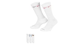 Chaussettes  3 paires  nike everyday plus cushioned blanc unisexe