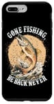 Coque pour iPhone 7 Plus/8 Plus Gone Fishing, Be Back Never Fly Fishing Pêcheur