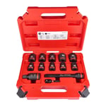 Milwaukee 1/2Dr Impact Socket Set Std 10-24mm 13Pc 4932480456