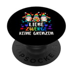 LGBT Pride,Nains de jardin, Arc-en-ciel, allemand PopSockets PopGrip Adhésif