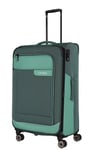 Grande valise de voyage Travelite durable, 4 roues, VIIA, chariot à bagages souple en matériau recyclé, serrure TSA, 77 cm, 91 à 103 litres