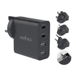 Veho TA-45 Multi region universal USB charger plug adapter