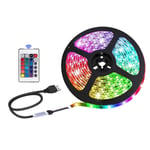 USB LED Strip Lights for TV Backlight, Indoor Decoration, 16 Colors Light, 24Key Remote,5V Safe and Touchale (3.28 feet)