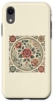 Coque pour iPhone XR Rose florale botanique, style bohème minimaliste, roses d'amour