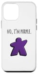 Coque pour iPhone 12 mini No, I'm Purple Meeple Jeux de société (Cadeau pour les joueurs)