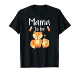 Mama To Be Fox Baby Shower Cute Forest Animal T-Shirt