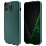 Moozy Lifestyle. Coque en silicone pour iPhone 13 Pro, vert foncé – Coque légère en silicone liquide avec finition mate et doublure en microfibre douce, coque en silicone de qualité supérieure - Neuf